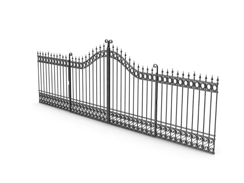 Garde-corps Avec Accessoires en Fonte et Métal